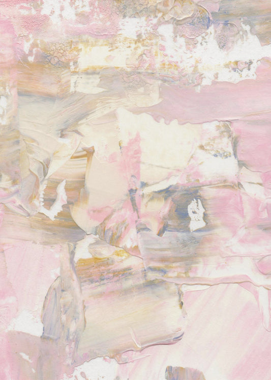 Soft Muted Pink Brushstrokes | Poster