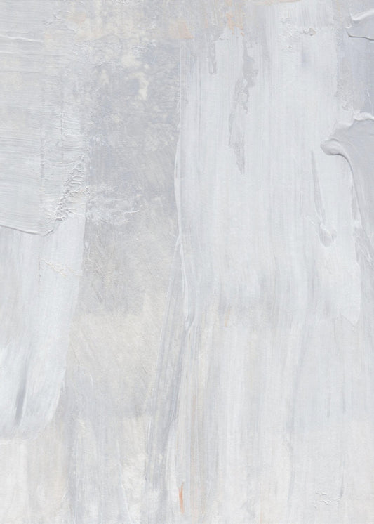 Soft Muted Gray Brushstrokes | Poster