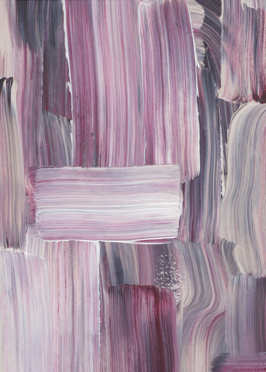 Bold Brushstrokes in Shades of Violet and Pink | Poster