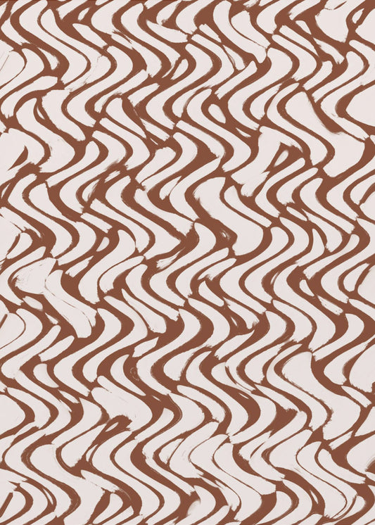 Wave of Mocha Lines | Canvas