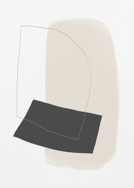 Geometric Shapes and Simple Lines in Neutral Tones | Poster