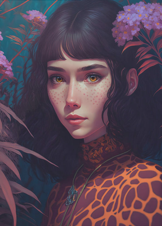 Mystical Bloom Gaze | Poster