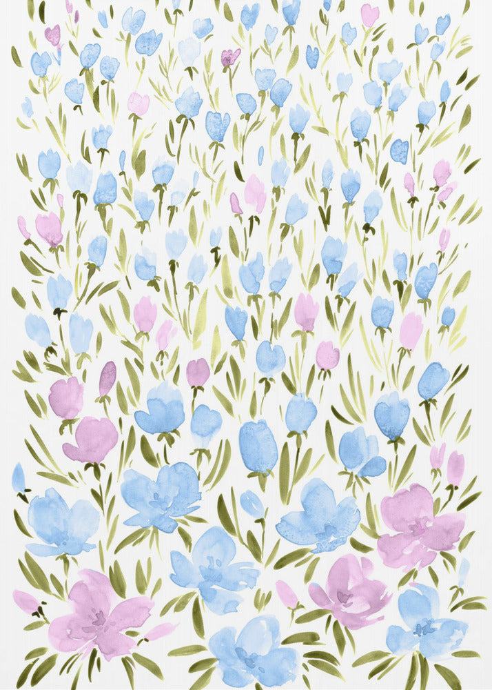 Field of purple and blue flowers | Poster
