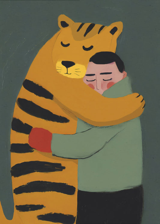 Tiger&#039;s Gentle Hug | Canvas