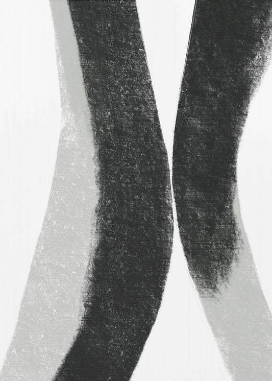 Black And Grey Strokes On A White Background | Canvas