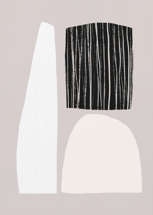 Geometric Shapes In Neutral Tones | Canvas