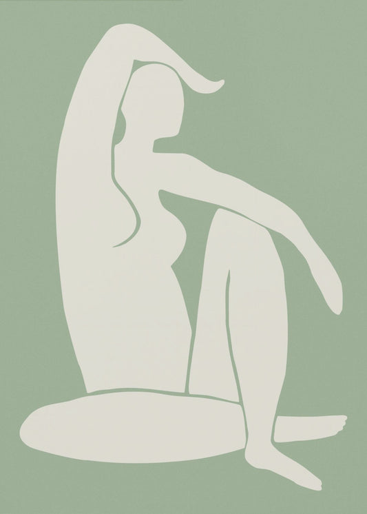 Figure Matisse Style Green | Poster