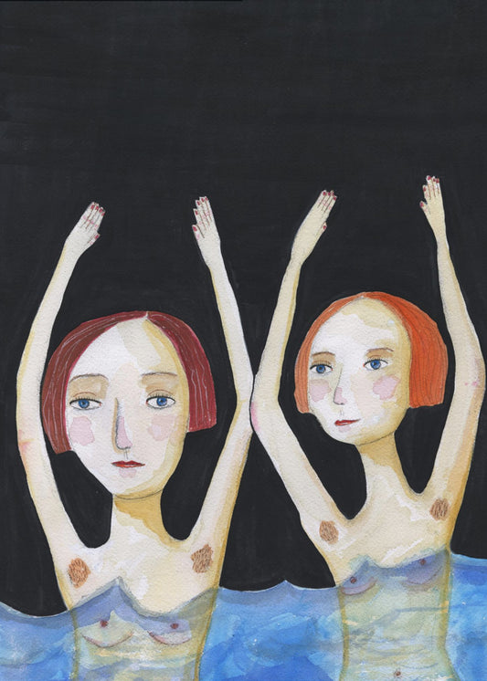 Swimming Girls | Canvas