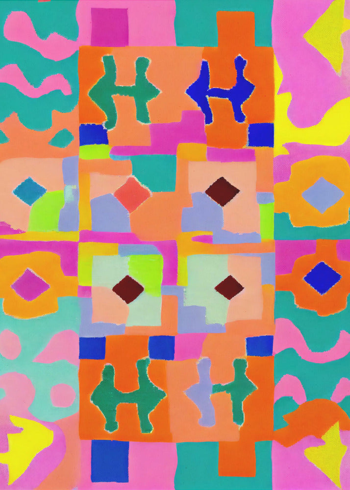 Vivid Geometric Tapestry | Poster