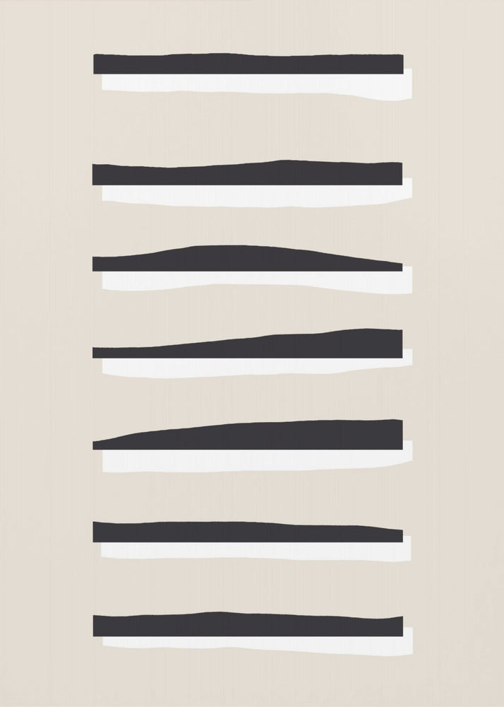 Black And White Horizontal Lines | Poster