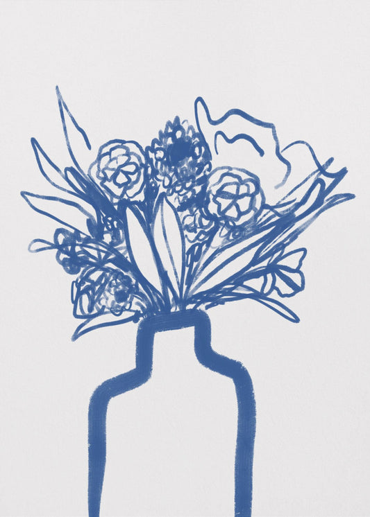 Blue Vase Bouquet | Poster