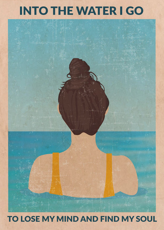 Into the Water (brunette) | Canvas