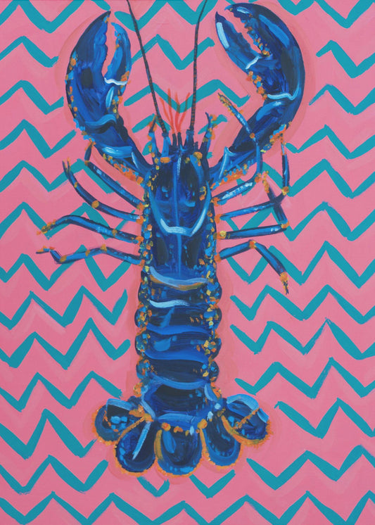 Lobster On Zigzag | Canvas