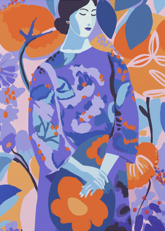 Woman In Flower Garden | Poster