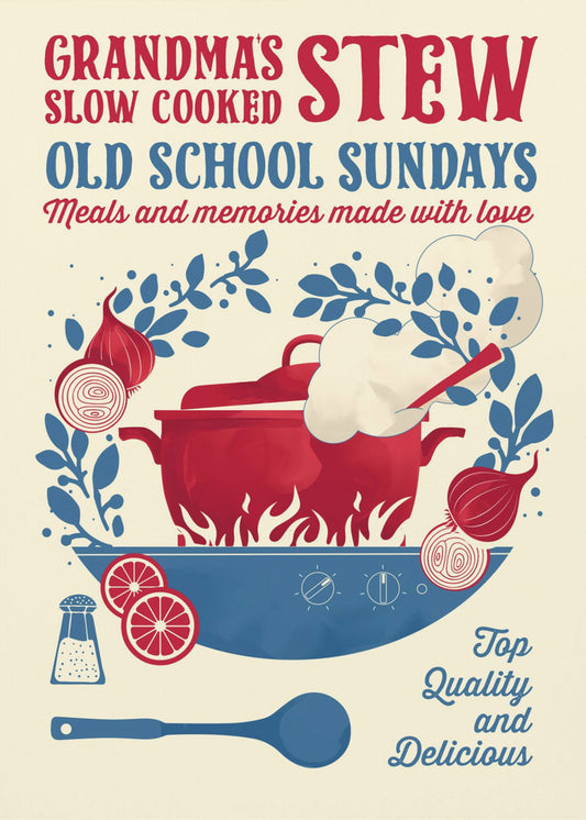 Grandmas Stew kitchen print | Canvas