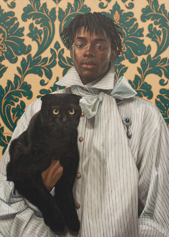 Gentleman with Cat | Canvas