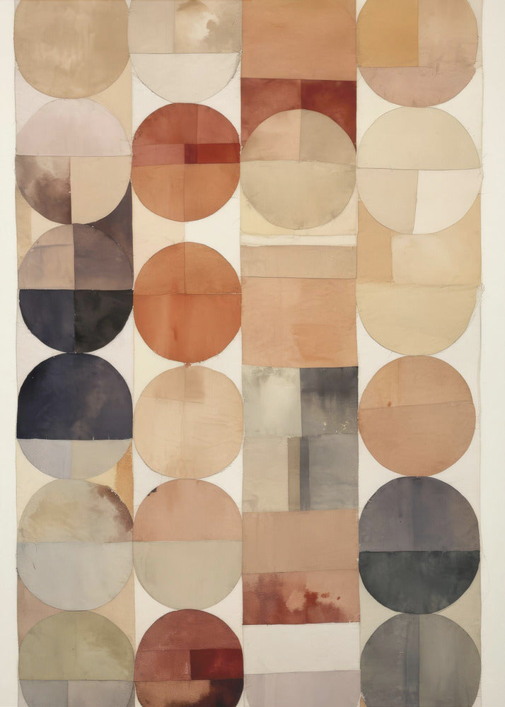 Earthy Geometric Flow | Canvas