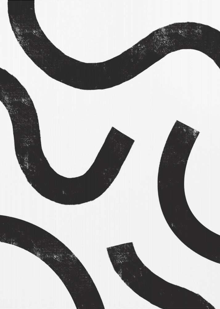 Curved Monochrome Paths | Poster