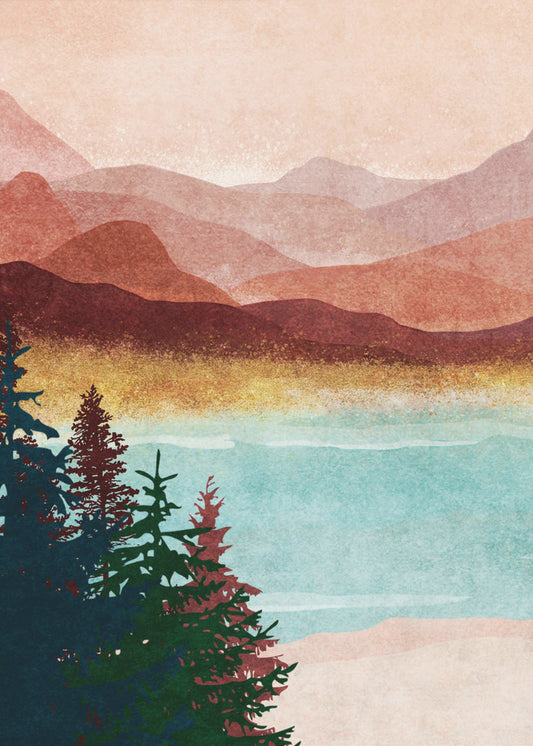 Misty Mountain Glow | Poster