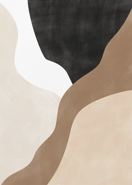 Abstract Beige and Brown Art | Poster