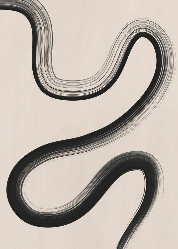 Black Brush Stroke Art | Poster