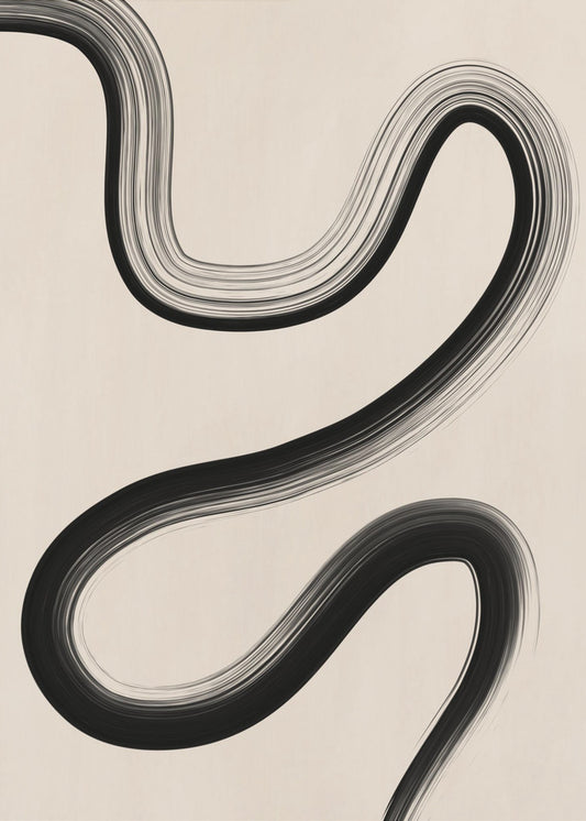 Black Brush Stroke Art | Poster