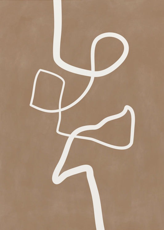 White Single Line Artwork | Poster