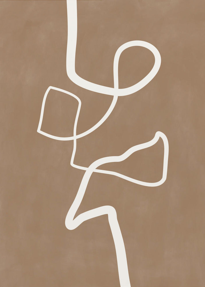 White Single Line Artwork | Canvas