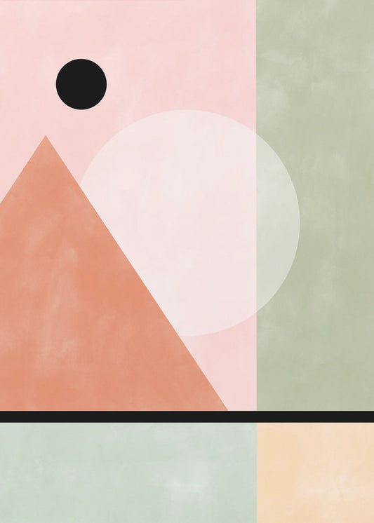 Geometric Shapes In Pastel Tones | Poster