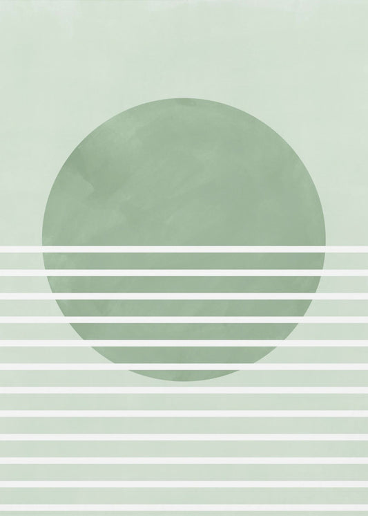 Green Horizon Lines | Poster