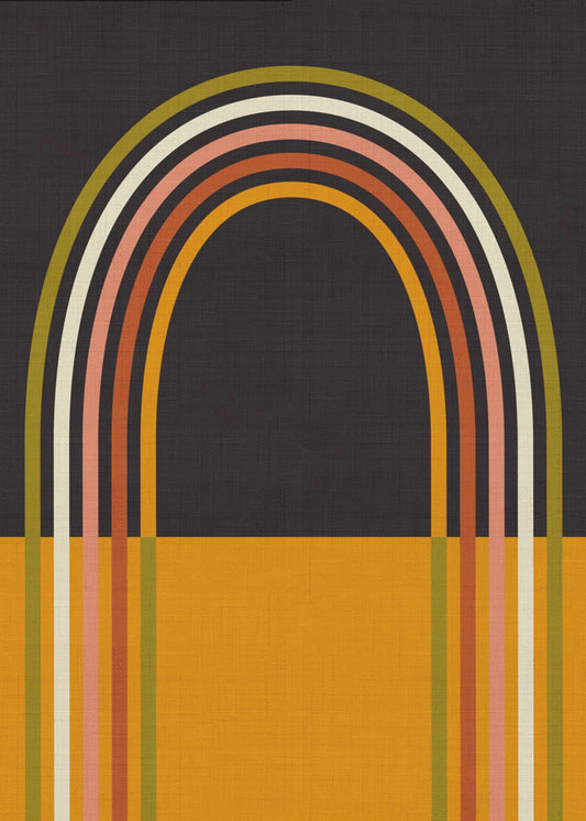 Geo Shapes Fall 21 Rainbow Arc | Poster