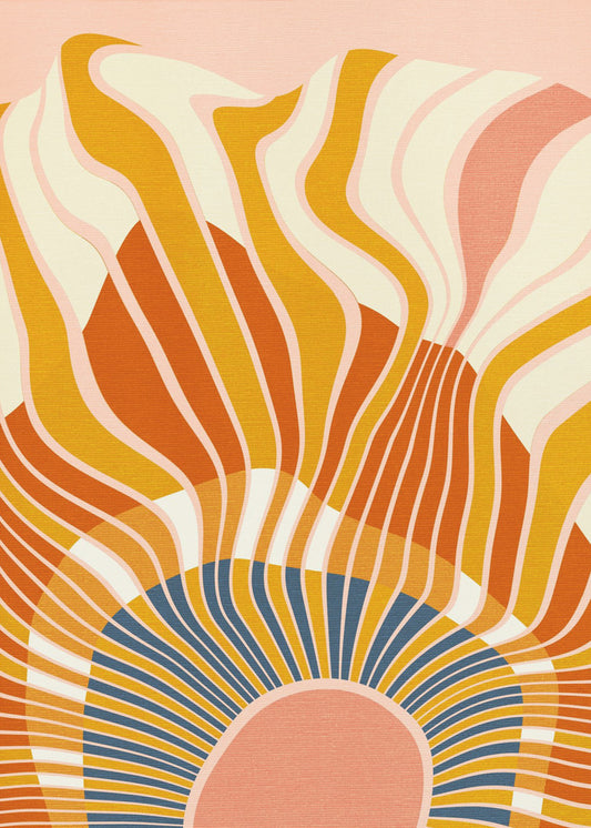 Rainbow Plus Shapes  Blue Mustard12 | Poster