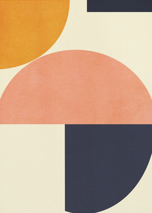Rainbow Plus Shapes  Blue Mustard2 | Poster