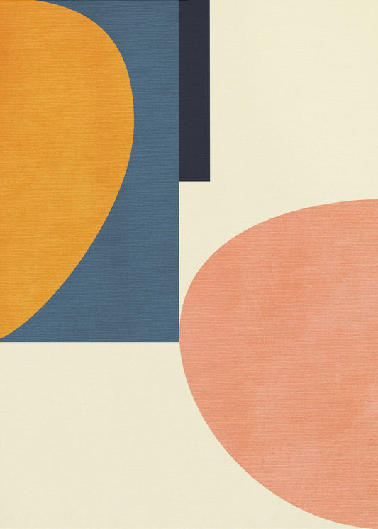 Rainbow Plus Shapes  Blue Mustard1 | Poster