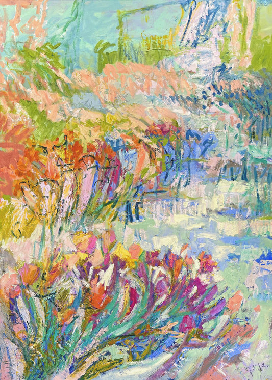 Vibrant Garden Path | Canvas
