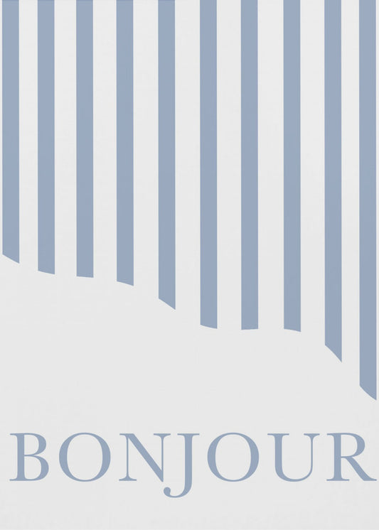 Bonjour Stripes | Poster