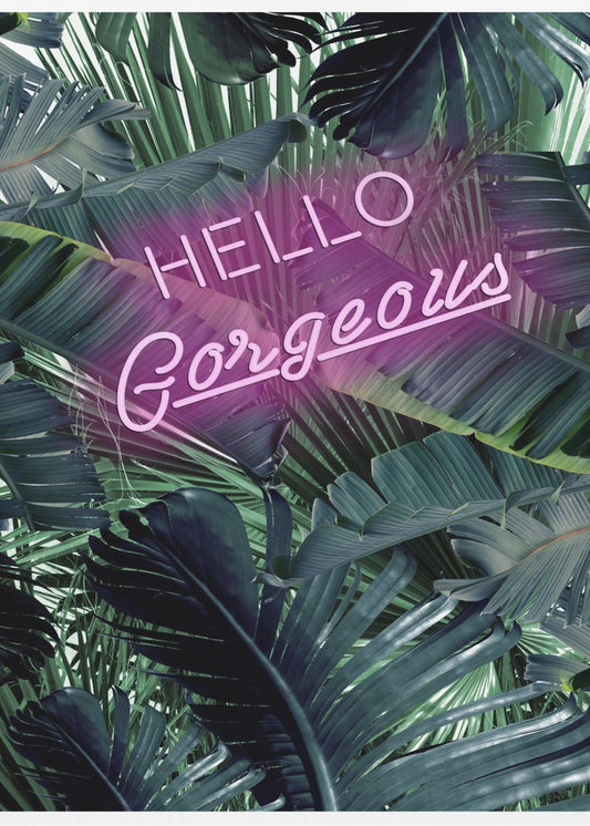 Neon Jungle Greeting | Canvas