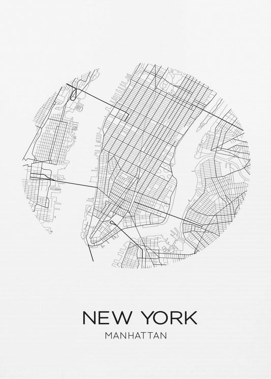 Manhattan Roads Map | Canvas