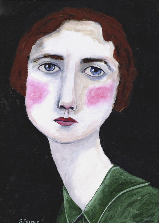 Vintage Woman with pink cheeks | Poster