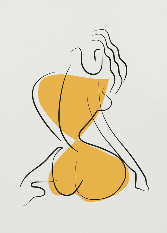 Minimalist Line Art Nude | Canvas