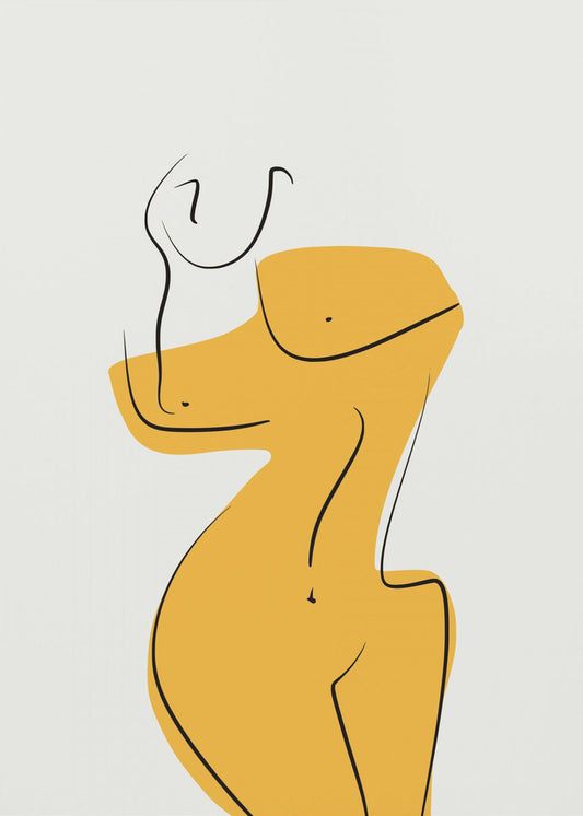 Elegant Female Nude Silhouette | Canvas