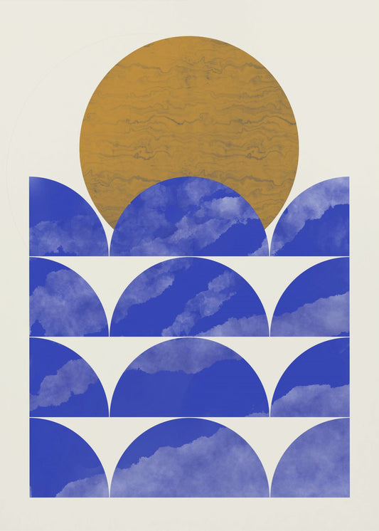 Geometrical Sunset Composition | Canvas