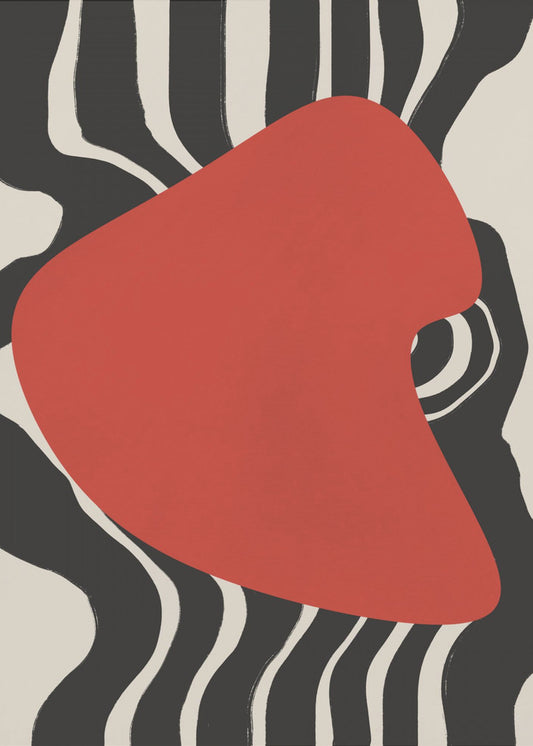 Crimson Wave Pulse | Canvas