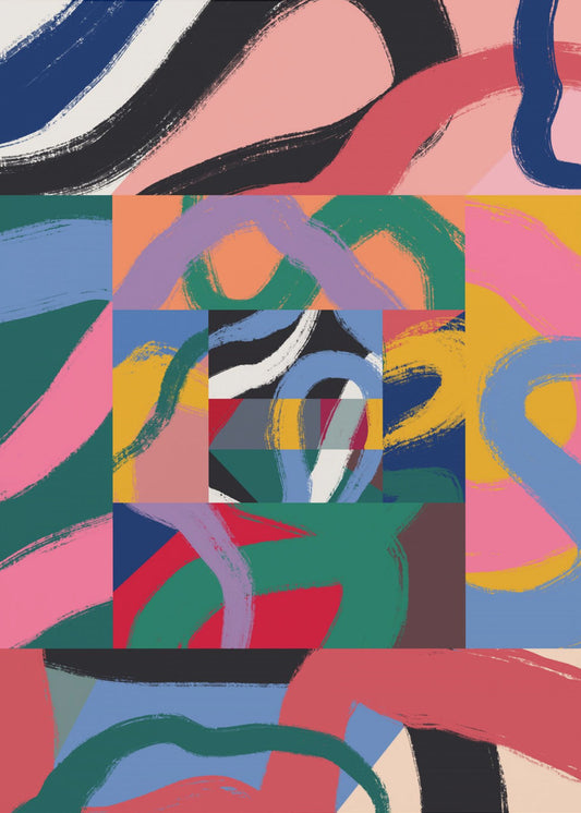 Colorful Line Ribbon Abstract | Canvas