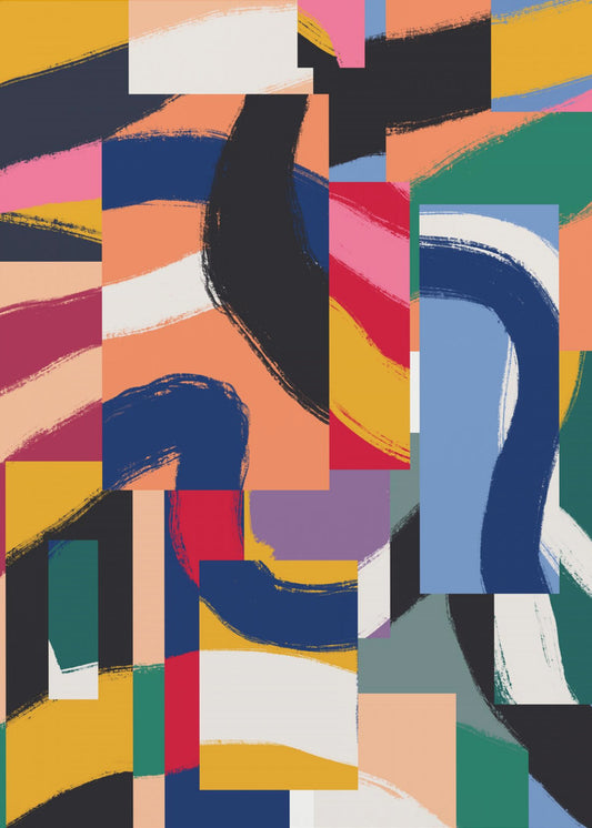 Shapes with Dynamic Brushstrokes | Canvas