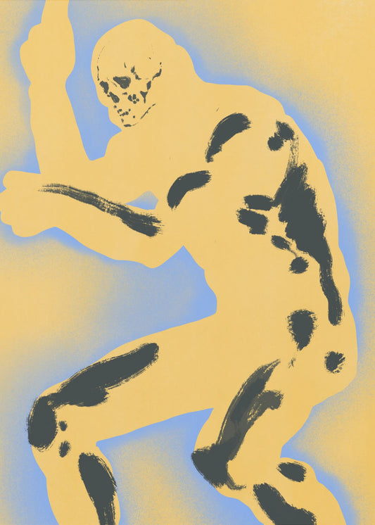 Skeletal Figure in Dynamic Pose | Canvas