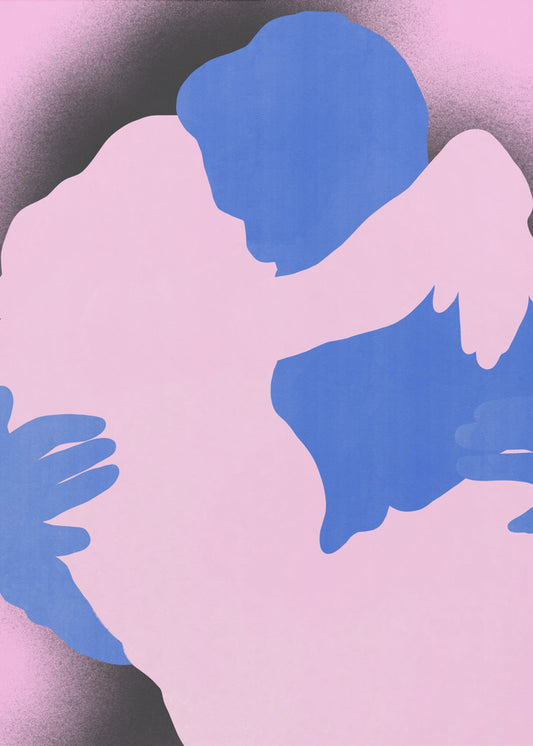 Two Abstract Figures in an Embrace | Canvas