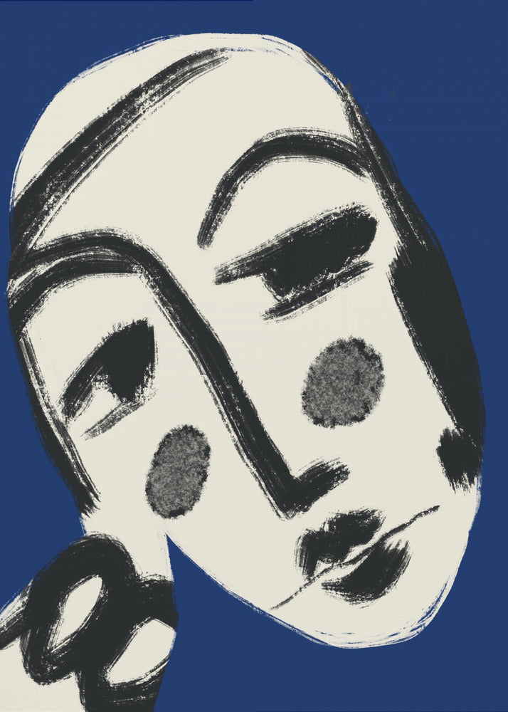 Resting Portrait In Blue | Canvas