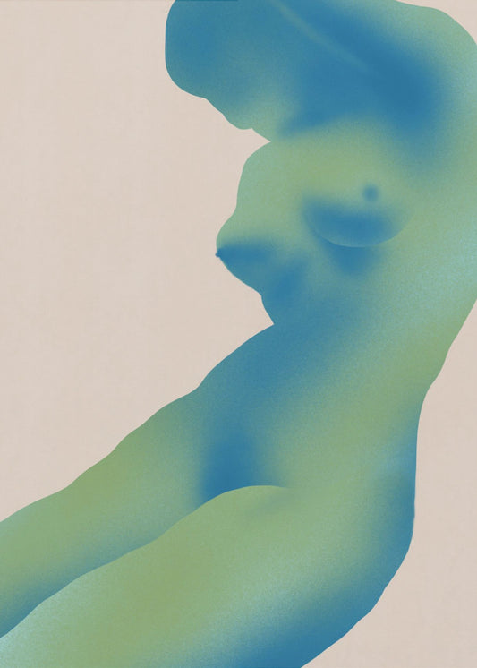 Human Figure Abstract with Gradients | Canvas