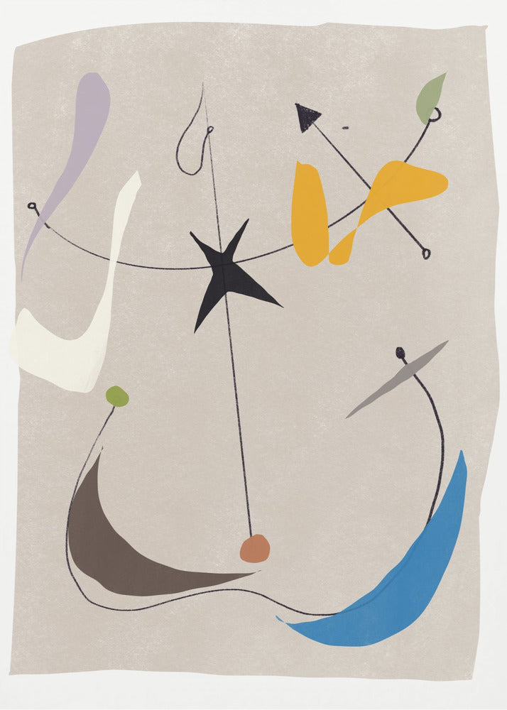 Minimalistic Lines and Colorful Shapes | Poster
